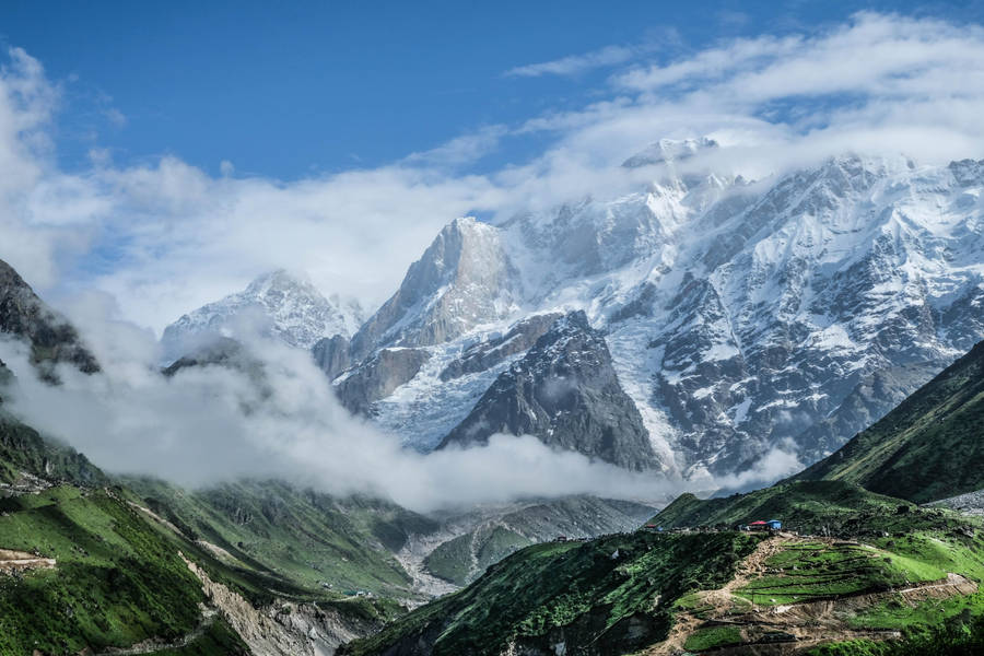 Kedarnath Snow-capped Mountain 4k Wallpaper