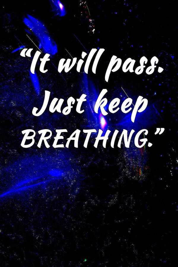 Keep Breathing Neon Lights Wallpaper