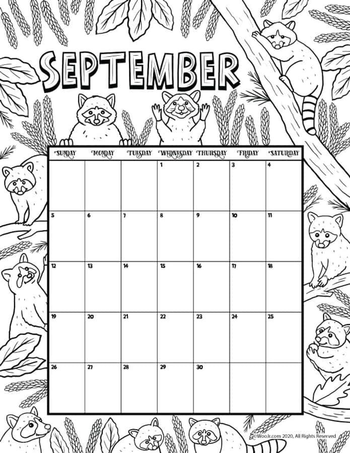 Keep Track Of Dates In September With This 2021 Calendar Wallpaper