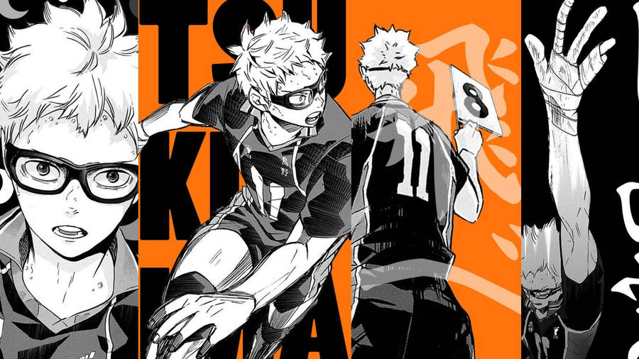 Kei Tsukishima In Action Wallpaper