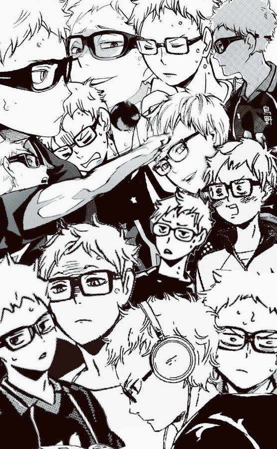 Kei Tsukishima Line Drawing Compilation Wallpaper