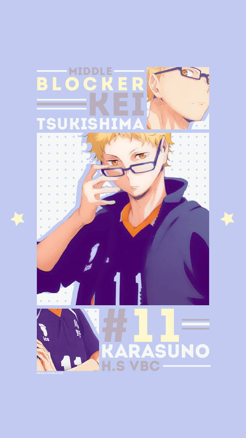 Kei Tsukishima Middle Blocker Wallpaper