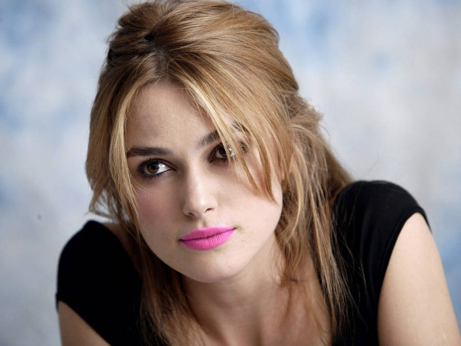 Keira Knightley Actress Pink Lips Wallpaper