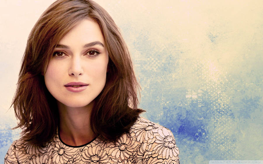 Keira Knightley Beige Top Art Wallpaper