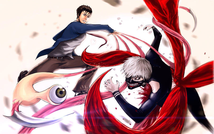 Ken Kaneki And Shinichi Izumi In Parasyte Wallpaper