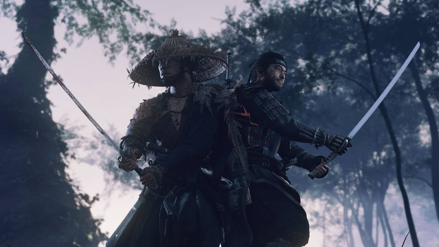 Kenji And Jin Attack Ghost Of Tsushima Wallpaper