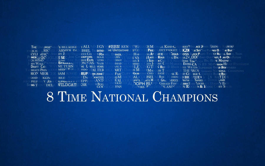 Kentucky 8-time National Champions Wallpaper