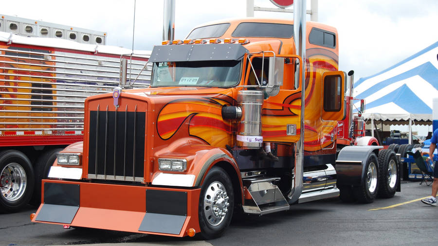 Kenworth Custom-painted Truck Wallpaper