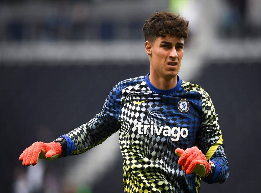 Kepa Arrizabalaga Frowning While Playing Wallpaper