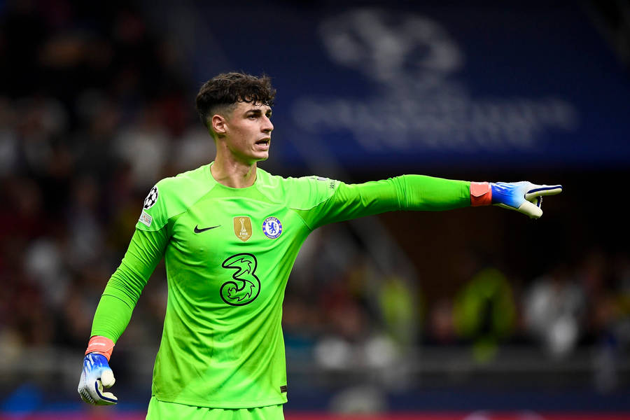 Kepa Arrizabalaga Pointing Desktop Wallpaper