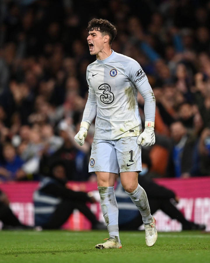 Kepa Arrizabalaga Screaming In Happiness Wallpaper