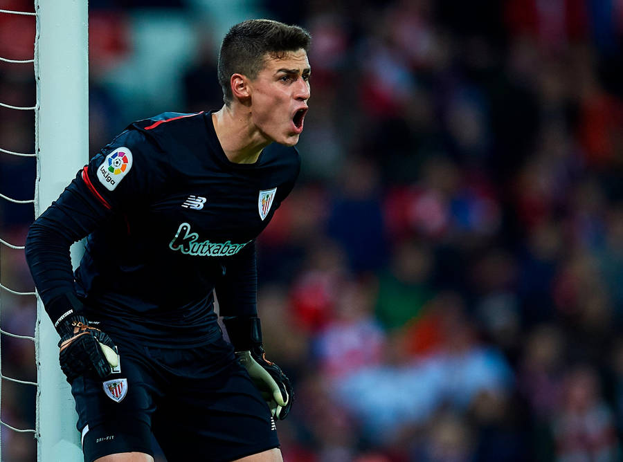 Kepa Arrizabalaga Shouting While Playing Wallpaper