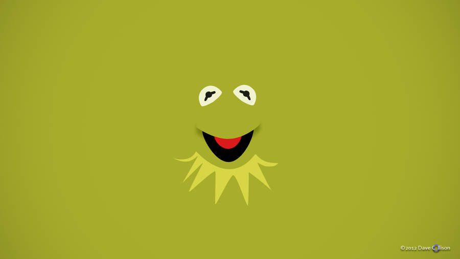 Kermit The Frog On A Bicycle In A Joyful Ride Wallpaper