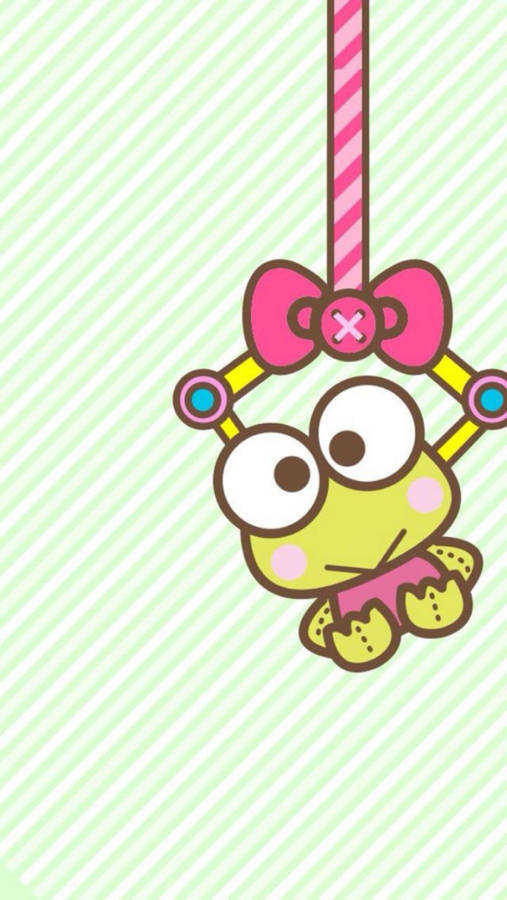 Keroppi Pastel Green Wallpaper