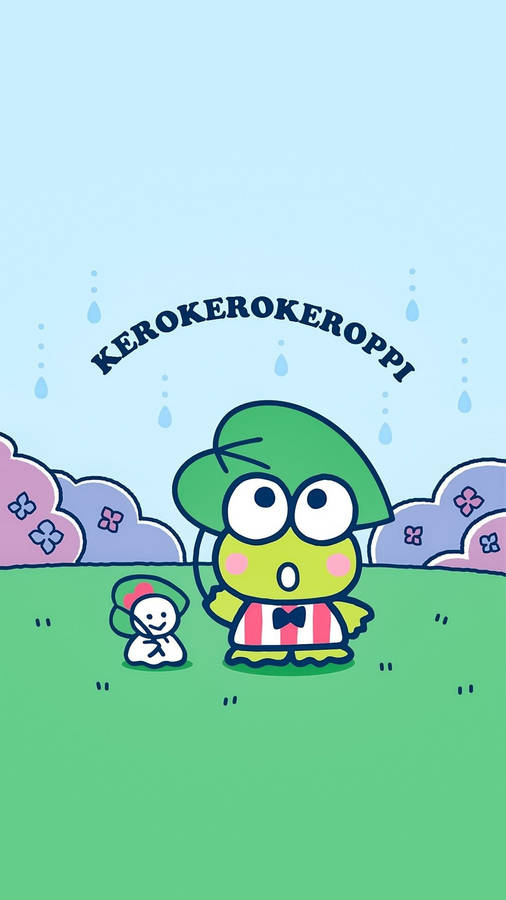 Keroppi Under The Rain Wallpaper