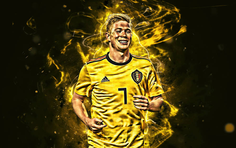 Kevin De Bruyne Blazing Yellow Fanart Wallpaper