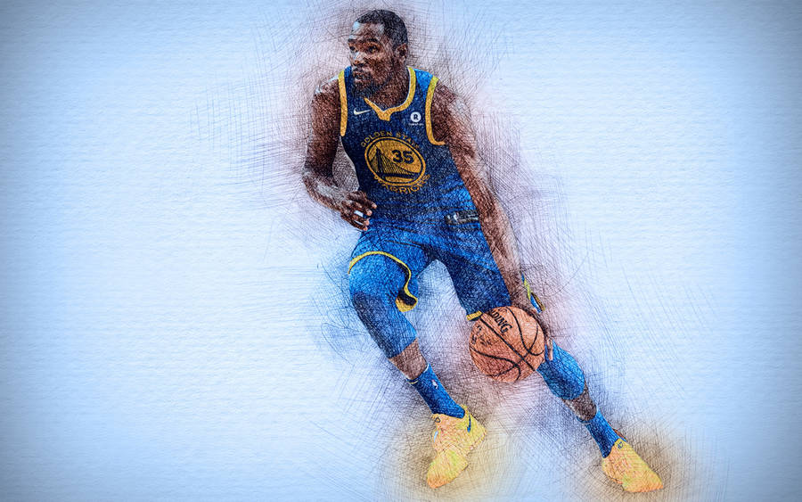 Kevin Durant Pencil Stroke Art Wallpaper