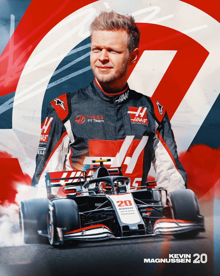 Kevin Magnussen And Car Edit Wallpaper