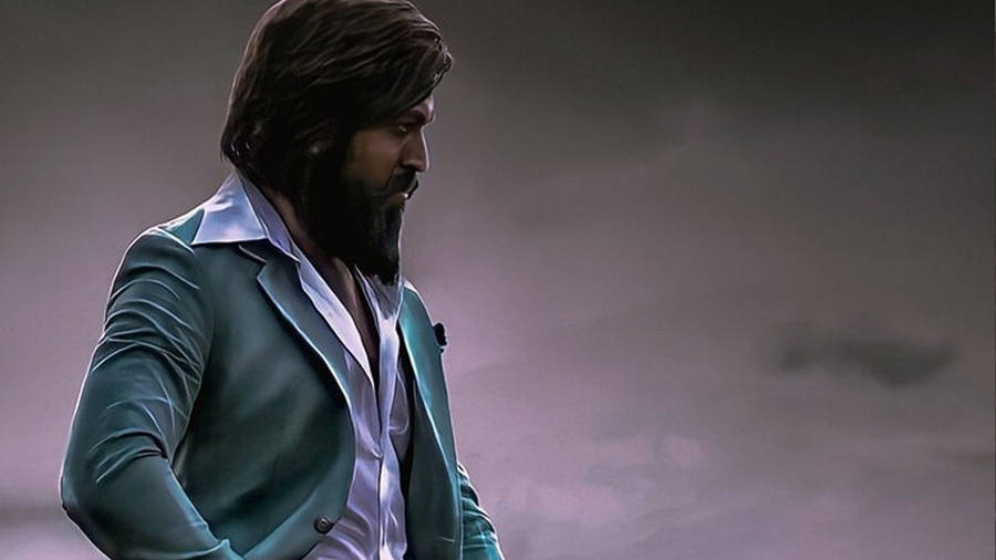 Kgf 4k Rocky Teal Suit Wallpaper