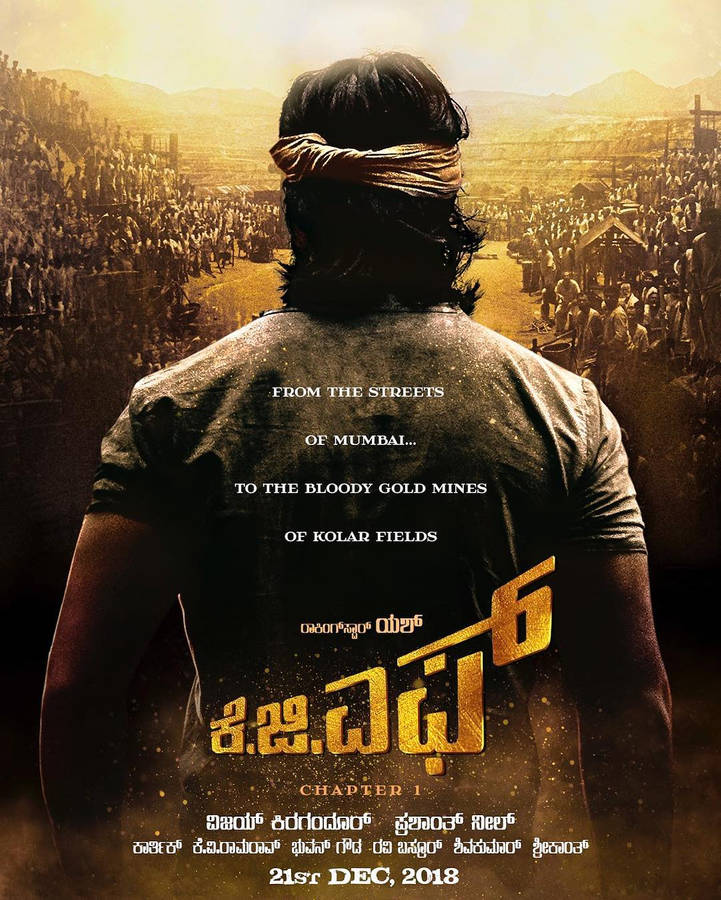 Kgf Rocky Bhai Back Wallpaper