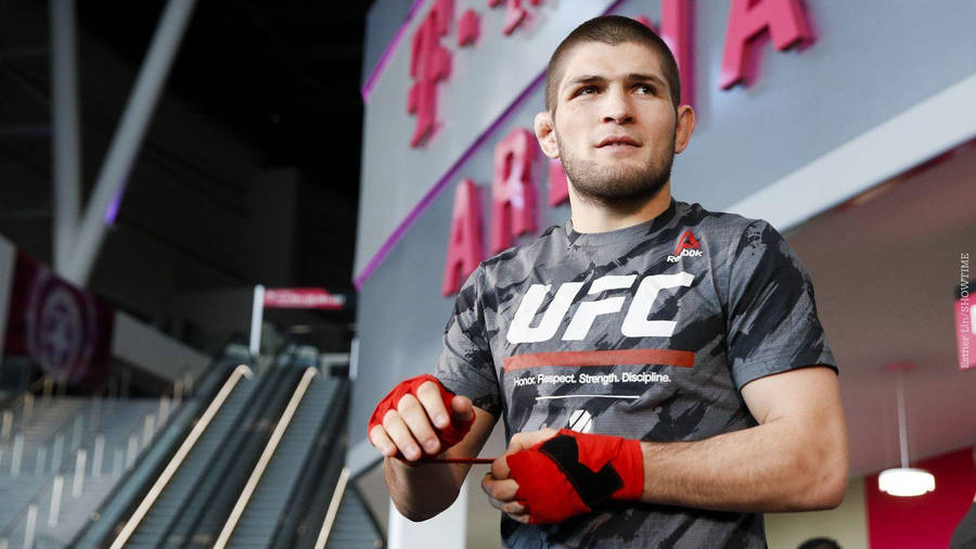 Khabib Nurmagomedov Hand Wrap Wallpaper