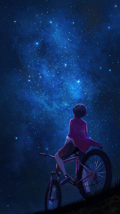 Kid With Bike Galaxy Iphone Wallpaper
