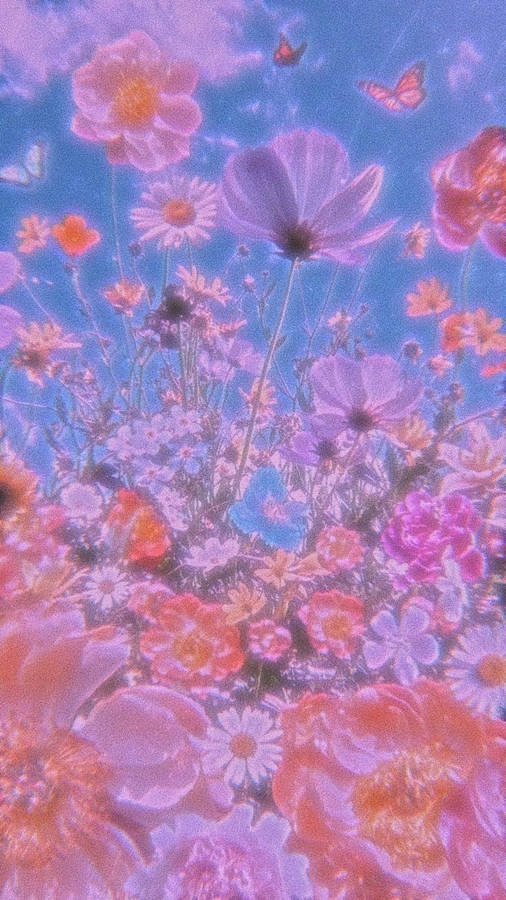 Kidcore Flowers Aesthetic Wallpaper