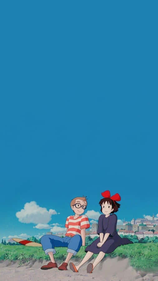 Kiki's Flying Adventure With Jiji Wallpaper