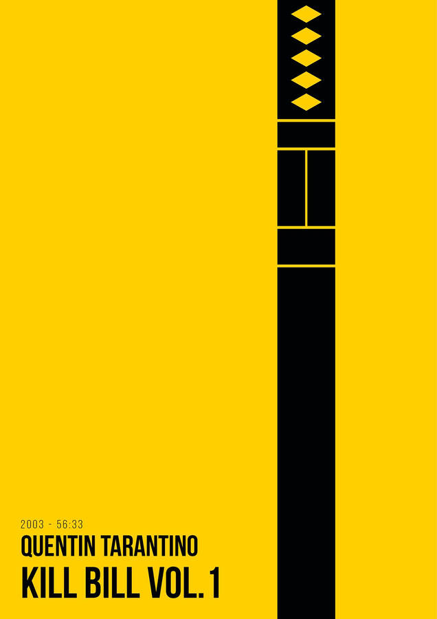 Kill Bill Minimalist Katana Poster Wallpaper