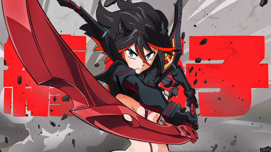 Kill La Kill Ryuko And Japanese Font Wallpaper