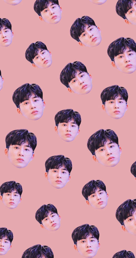 Kim Hanbin Patterned Photo Wallpaper