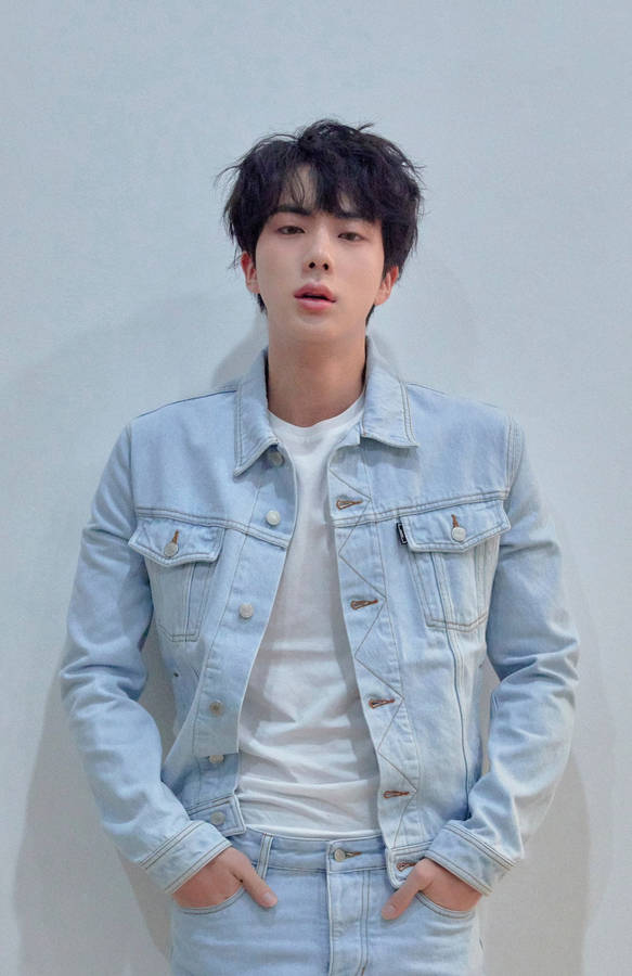 Kim Seok Jin In Denims Wallpaper