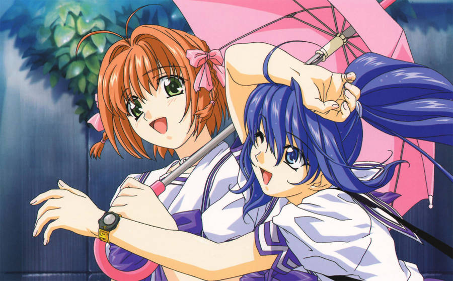 Kimi Ga Nozomu Eien Haruka Holding Umbrella Wallpaper