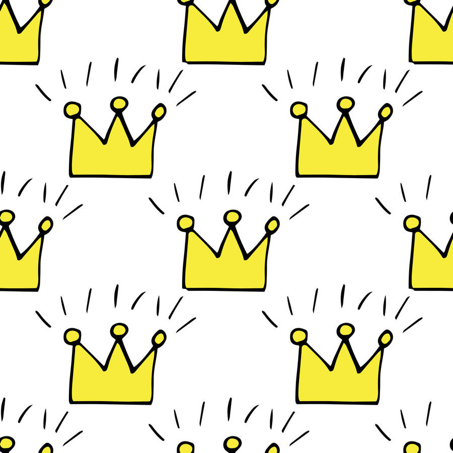 King And Queen Crown Pattern Wallpaper