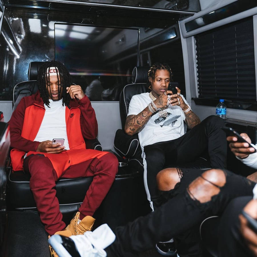 King Von And Lil Durk Inside A Car Wallpaper