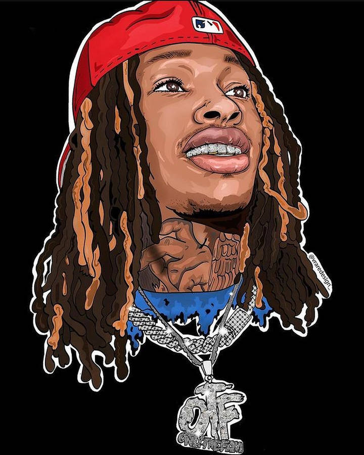 King Von Digital Drawing Wallpaper