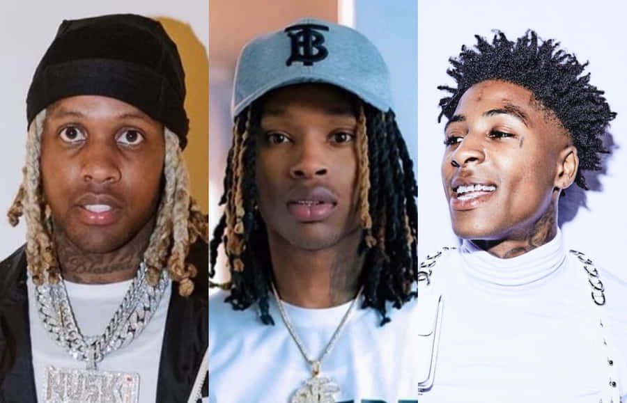 King Vonand Lil Durk Collage Wallpaper