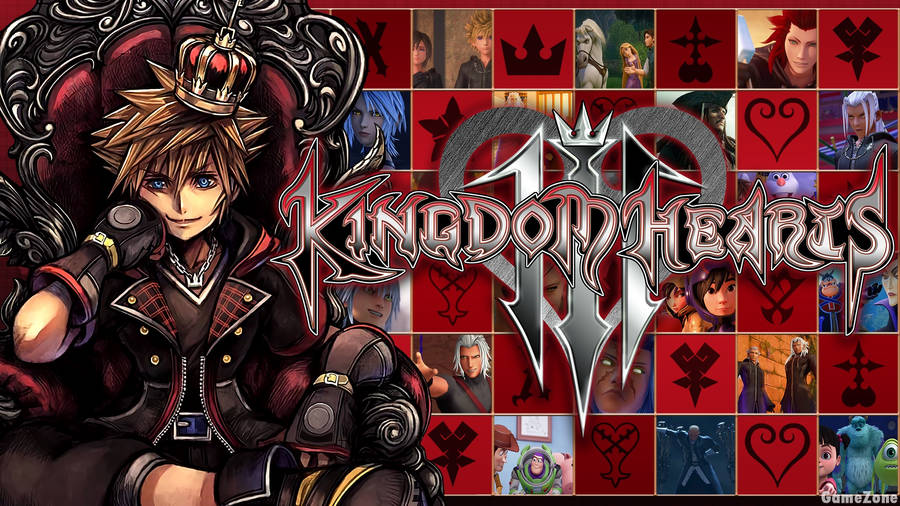 Kingdom Hearts 3 Logo Red Artwork Wallpaper
