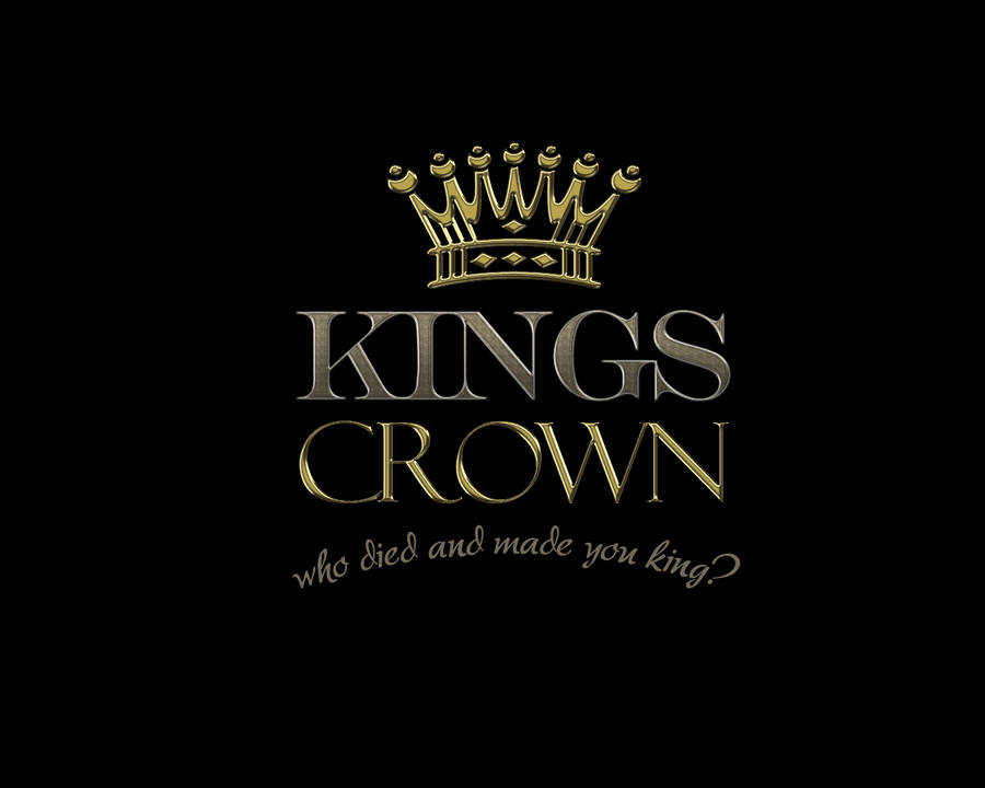 Kings Crown Black Gold Wallpaper
