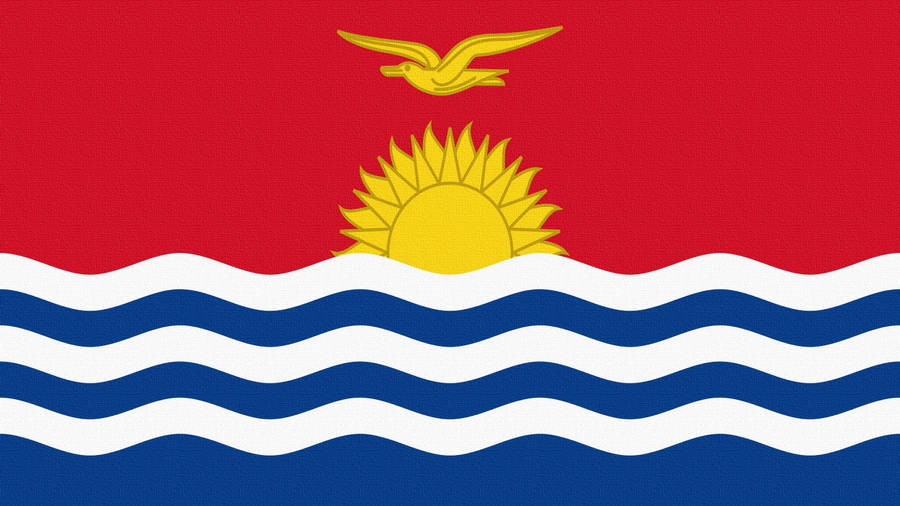 Kiribati Republic Flag Wallpaper