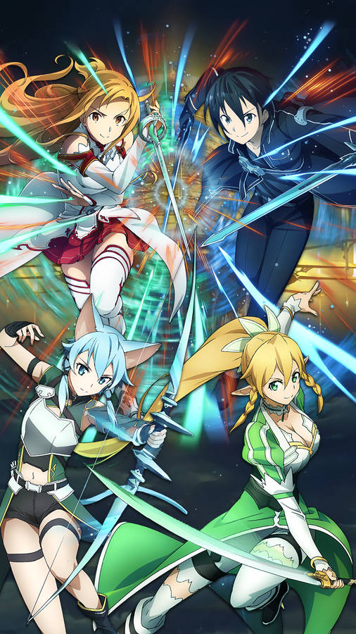 Kirito With Sao Characters Wallpaper