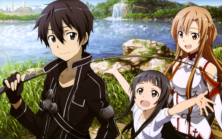 Kirito, Yui And Asuna Wallpaper