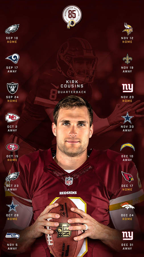 Kirk Cousins Digital Artwork Wallpaper