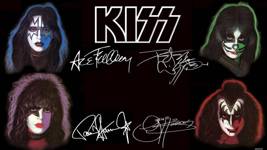 Kiss Band Four Members Wallpaper