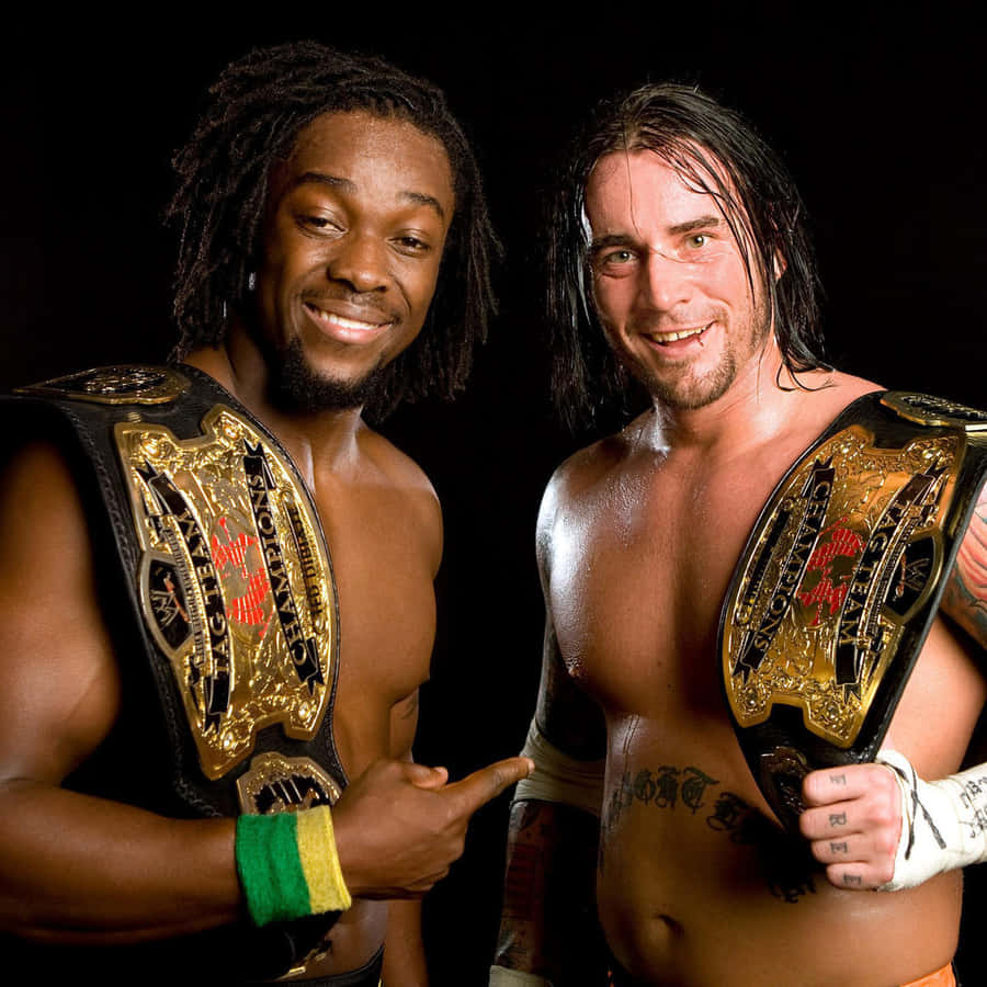 Kofi Kingston With Cm Punk 2008 Wallpaper