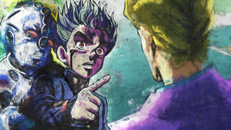 Koichi Hirose And Yoshikage Kira Of Jojo Wallpaper