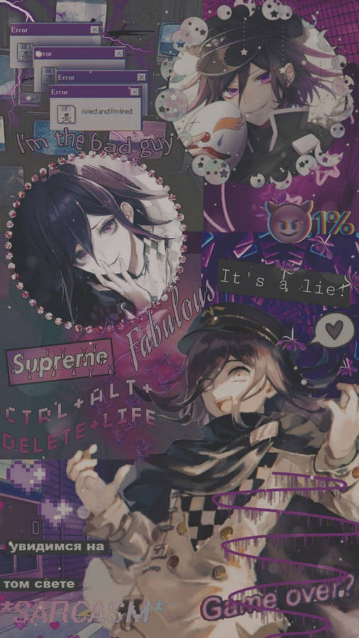 Kokichi Oma Purple Alt Aesthetic Wallpaper