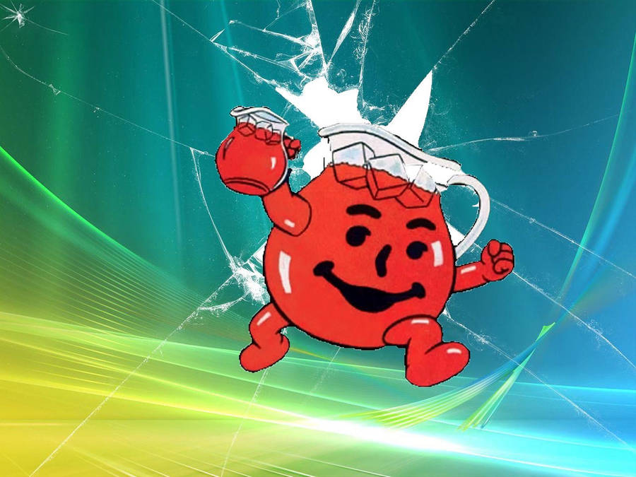 Kool Aid Man Cracked Screen Wallpaper