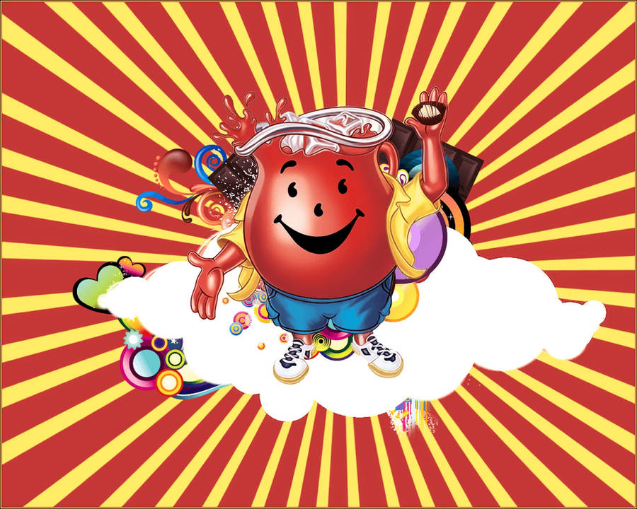 Kool Aid Man Over The Cloud Wallpaper