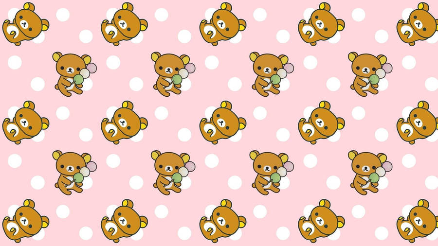 Korean Bear With Dango Mochi Wallpaper